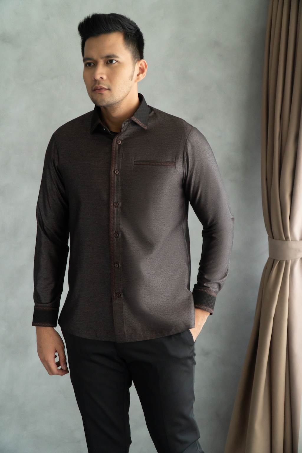 Kemeja Safari Lengan Panjang 04